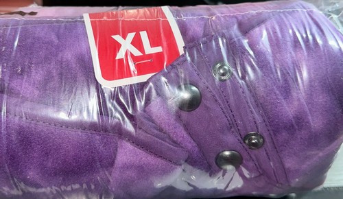 Women's Sweater Long Sleeve Fleece Green Tea Mock Neck Purple Tie Dye M, L, XL - Picture 15 of 15
