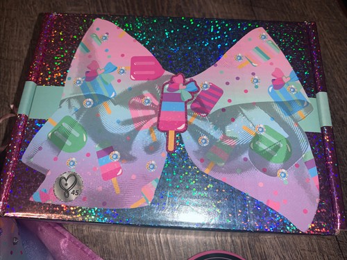 JoJo Siwa Bow Box Club #45 Rhinestone Pink Blue Rainbow Popsicles Pin Bag - Picture 4 of 7
