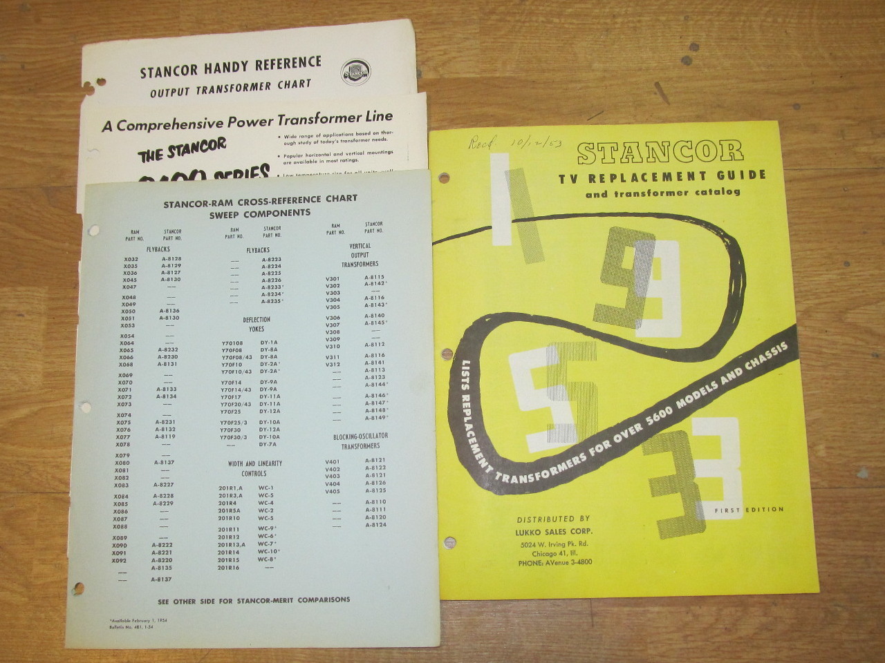 Vintage 1953 STANCOR Replacement Guide/Catalog Store Brochure J1318 eBay