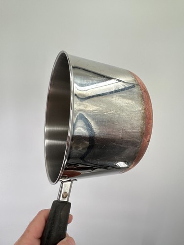 Sartén y tapa vintage Revere Ware 1801 fondo de cobre 3 cuartos Clinton IL - Imagen 9 de 17