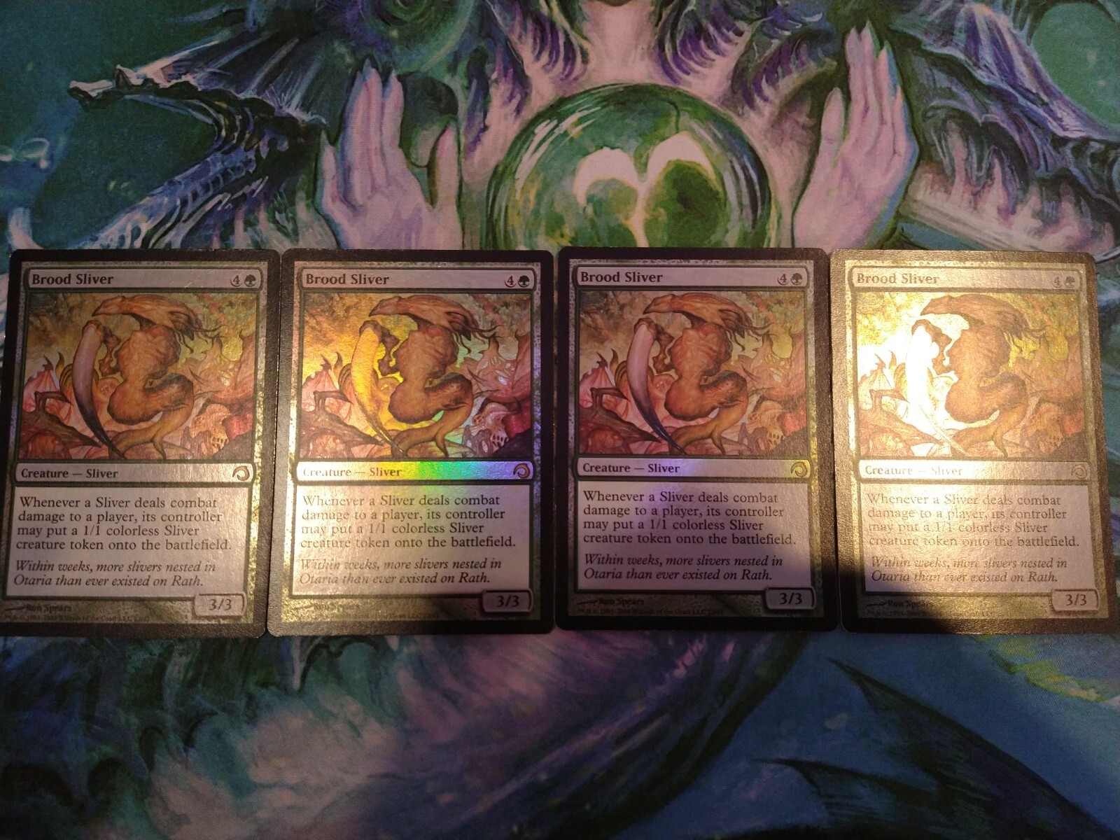 MTG FOIL Brood Sliver Premium Deck Series Slivers Set of 4 eBay