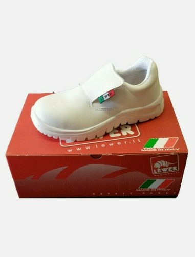 SCARPA CUOCO ANTINFORTUNISTICA CUCINA BIANCO E NERO MADE IN ITALY S-2 LEWER - Foto 5 di 10