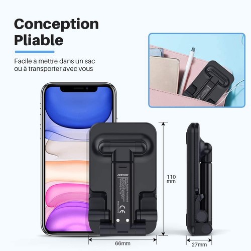 Support Téléphone Tablette Bureau Universel Réglable pour iPhone 13 12 11 iPad - Photo 5/12