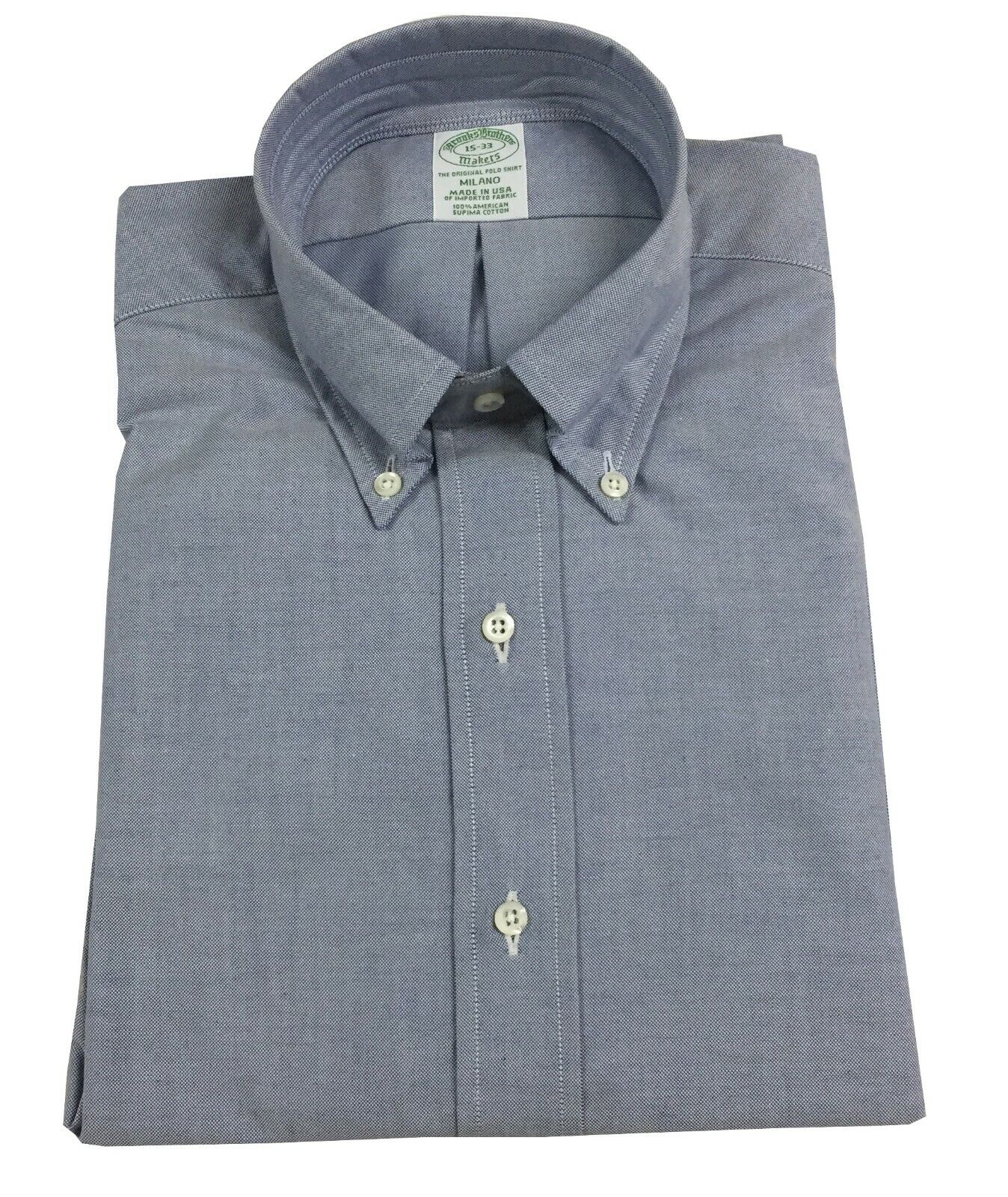BROOKS BROTHERS camicia uomo Oxford 100% cotone MADE IN USA 88758 - Foto 2 di 7