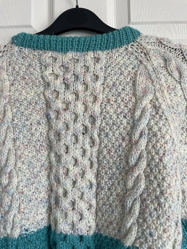 Ladies Stripped Handknitted Jumper -Size M 12/14 - Picture 5 of 7