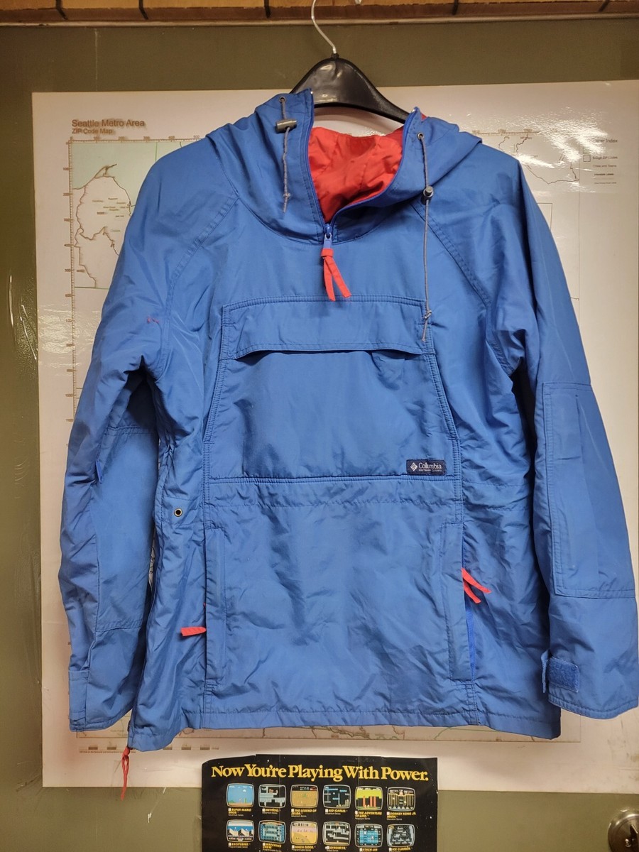 Vintage Columbia Sportswear Pullover Windbreaker Jacket Kangaroo