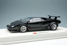 Make Up Lamborghini Countach LP5000 QV with Rear Wing Black 1/18. EML088G