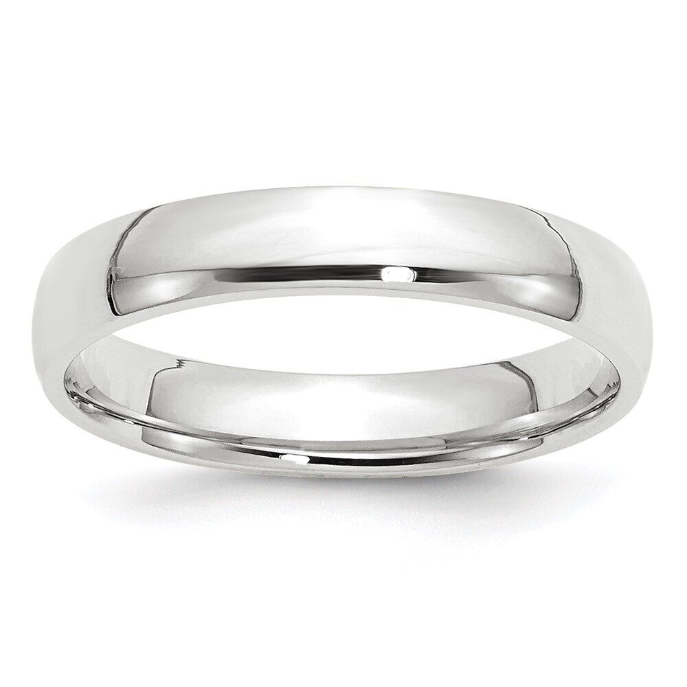 Wedding Band Ring Men Women Rhodium on Sterling Silver 4mm Width Comfort Fit Wedding Band Ring Men Women Rhodium on Sterling Silver 4mm Width Comfort Fit