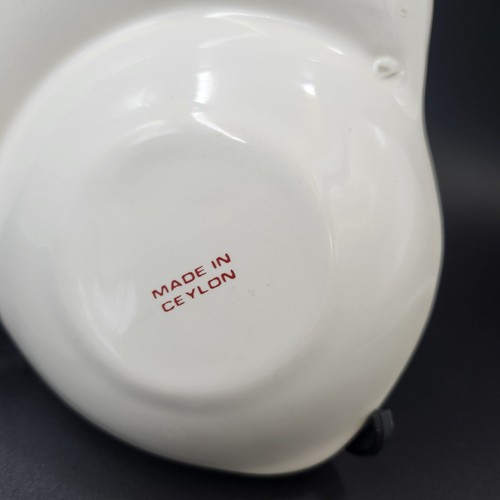 Taza de té y plato de aperitivos de cerámica de cachemira Bagdad Tea Bureau de Ceilán de colección - Imagen 7 de 13