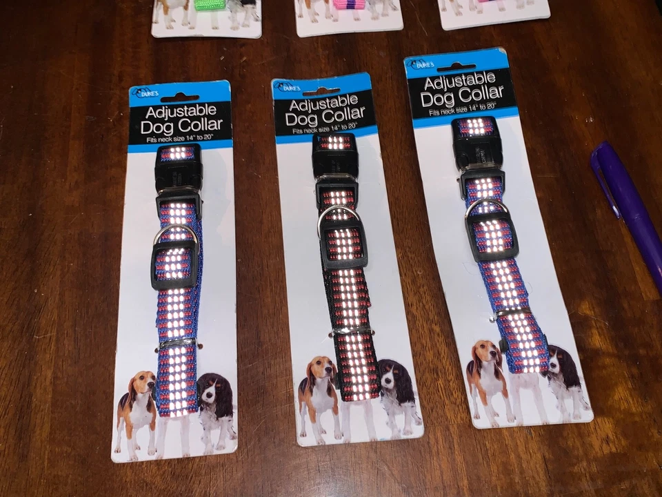 Juego de 3 collar de perro ajustable Duke's de hasta 14"-20" Foto 2 de 3