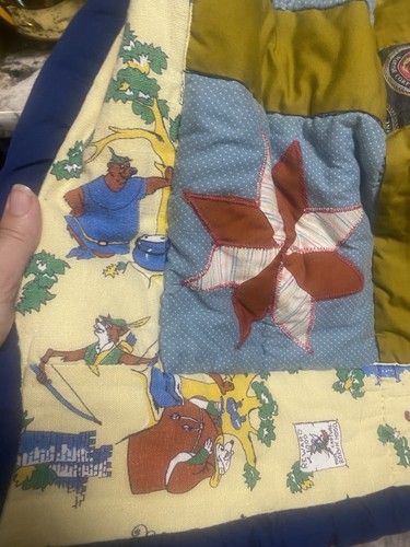 Vintage hausgemachte Disney Robin Hood United States Marine Corps Stern Schoßdecke 47 x 37 Zoll - Bild 14 von 18