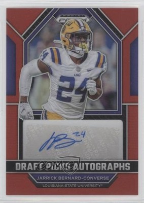 2023 Prizm Draft Picks Red 60/199 Jarrick Bernard-Converse Rookie Auto RC 19bk