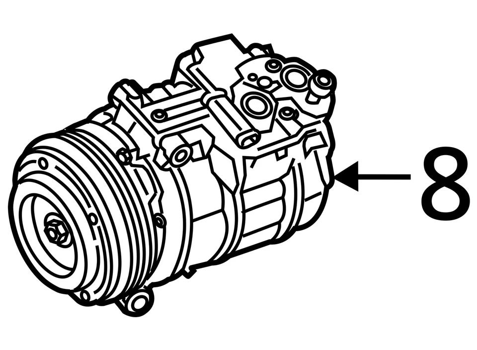 Mercedes-Benz Sprinter 2500 2023 2,0 L diésel compresor de aire acondicionado OEM ID 0008301301 Foto 4 de 4