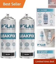 Polar Black Leak Fix Spray 2-Pack - Instant Waterproof Sealant for Roofs  Pipes