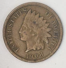 1908 Indian Head Cent Penny 1c Vf Very Fine