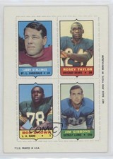 1969 Topps Mini-Cards (4-in-1) Larry Stallings Rosey Taylor Bob Brown HOF 2v5