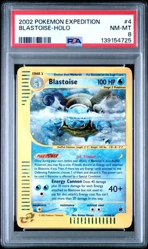 PSA 8 Blastoise [Holo] - 4/165 - Expedition - Pokemon - Read Description