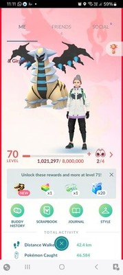 Lvl 70 | 233 Shiny | 114 Legendary | 4.9M Dust | Pokémon | Go