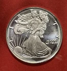 Fine Silver, 3.1 Gram BU Mini Walking Liberty! 1/10 Oz .999 Pure Silver!