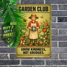 Gardening Because Murder Is Wrong Funny Garden Metal Tin Sign