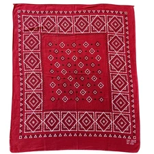 Paisley Red Bandana Handkerchief Fast color 100% Cotton RN 13962 Biker USA