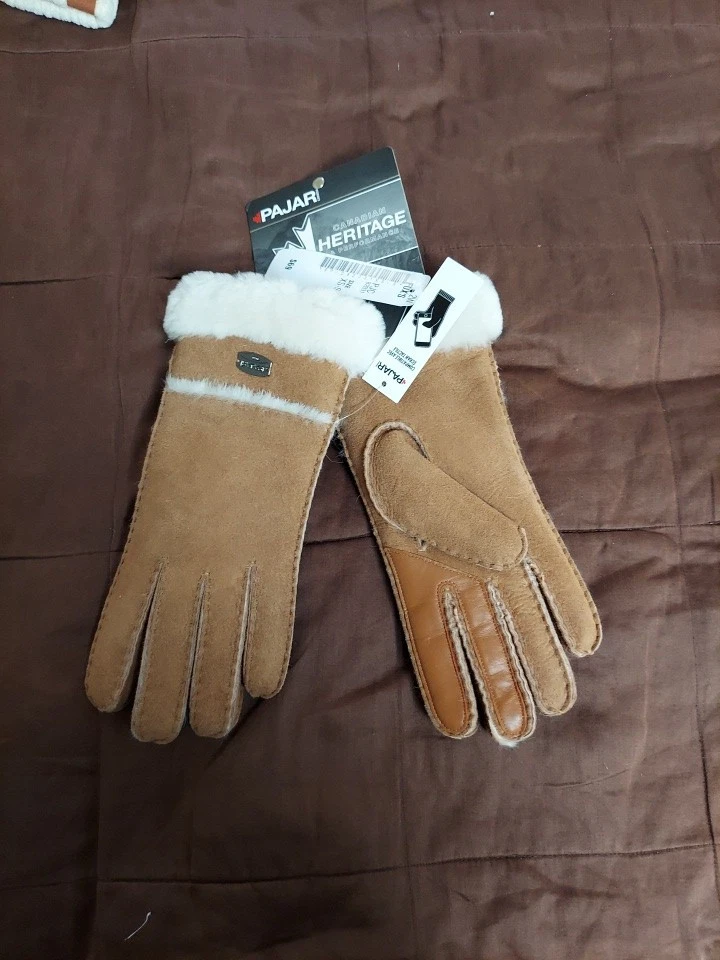 PAJAR Sissie Women Shearling Glove with Suede Leather Outer Shell XS/S MSRP $69