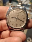 Timex Mercury Silver Tone Silver Dial Mens Vintage 1980s Mechanical Handwind...