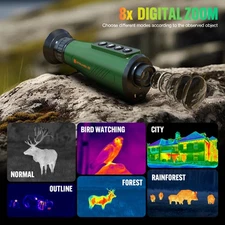 Thermal Monocular Thermal Imager Night Vision,AI Super 384*288 ,Hunting ,Fishing