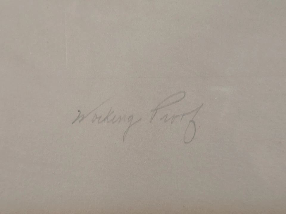 Оригинальный винтажный художественный рабочий доказательство подпись художника 1976 чертополох в рамке природы - Изображение 4 из 4