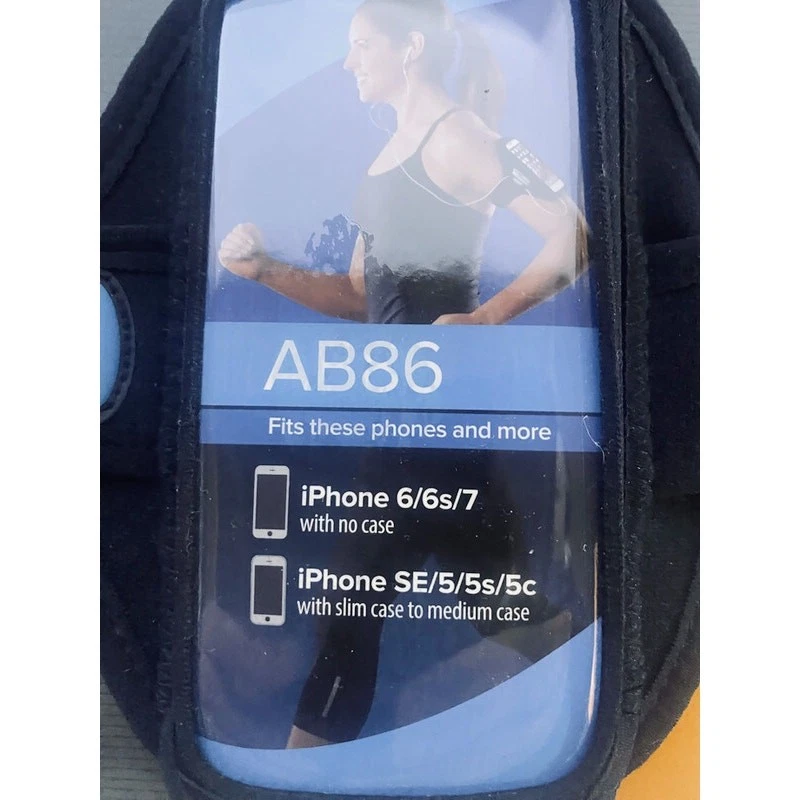 调音皮带运动臂带 适用于 iPhone AB86 黑色 全新 — 第 3/4 张图片