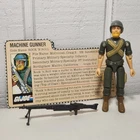 VTG 1982 GI JOE Rock 'N Roll Straight Arm w/Helmet, Gun, File Card; New O Ring