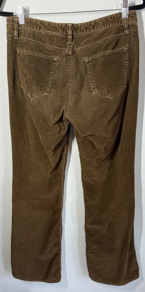Eddie Bauer Women Brown Corduroy Straight Leg Pants Size 8 Work Chores Barn - Image 2 of 4