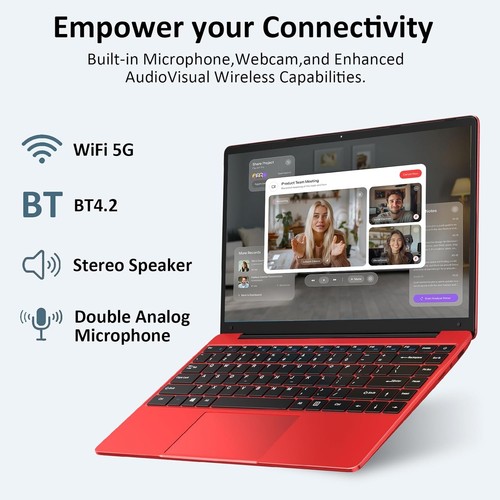 Laptop 14 Inch Celeron N4020 (Up to 2.8GHz) 6GB RAM 256GB SSD (Expandable to 1TB - Picture 6 of 8