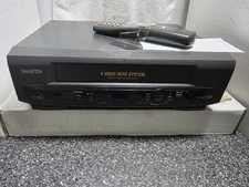 Samtron  4 Head VCR / VHS Model # 5VD41A With Remote( Tested And Works)
