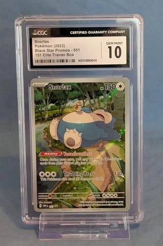 Snorlax 051 CGC 10(GM) Black Star Promos: 2023 151 Elite Trainer Box  (Holo)