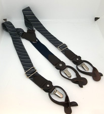 TOMMY HILFIGER MENS STRIPED SUSPENDERS BRACES ADJUSTABLE CONVERTIBLE NEW