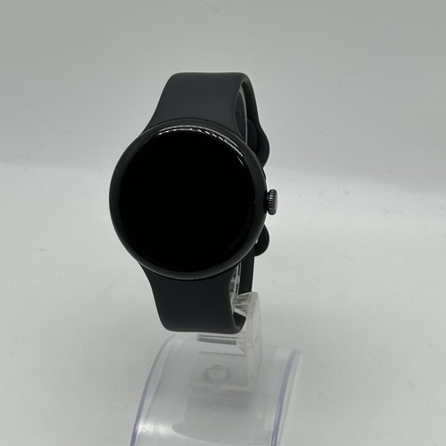 Google Pixel Watch 3 45mm Black Aluminum w/ Black Sport Band (LTE) - Excellent - Picture 2 of 5