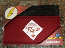 The Flash "Scarlet Speedster" Red Felt ID Cardholder Wallet DC Comics New