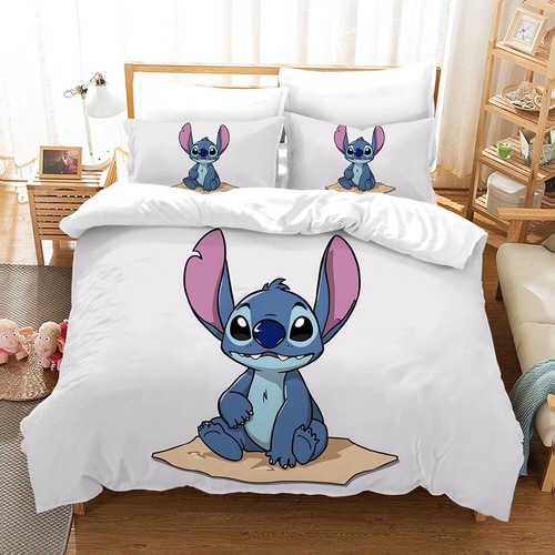 Lilo & Stitch Bedding 3pcs/set Cartoon Bedspread Duvet Cover Pillowcases Set - Picture 6 of 59