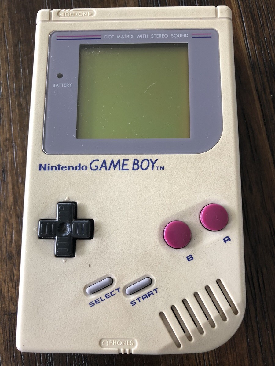 Nintendo Game Boy Original DMG-01 (working) + 4 Games, Adapter 