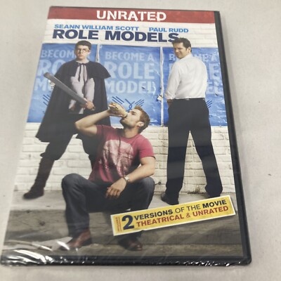 ROLE MODELS 2008 NEW DVD THEATRICAL & UNRATED VERSIONS BONUS FEATURES. New.