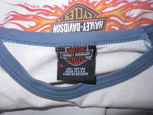 T-SHIRT HARLEY DAVIDSON MOTO WOODSTOCK BASEBALL DONNA M - Foto 6 di 6