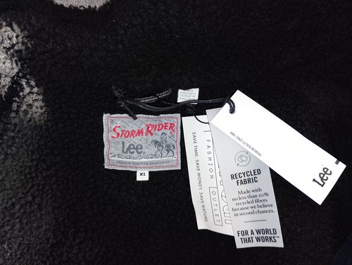 LEE Storm Rider Sherpa Western Cowboy Washed Denim Standard Trucker Jean Jack XL - Picture 9 of 13