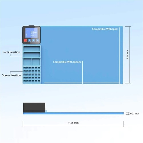 HeatMat MobilePhone PreHeater Tablet Electronics Insulation Workshop Surface UK - Picture 19 of 50