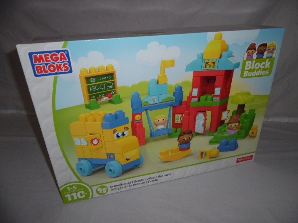 Fisher Price Mega Bloks Schoolhouse Friends 110pc Set Block