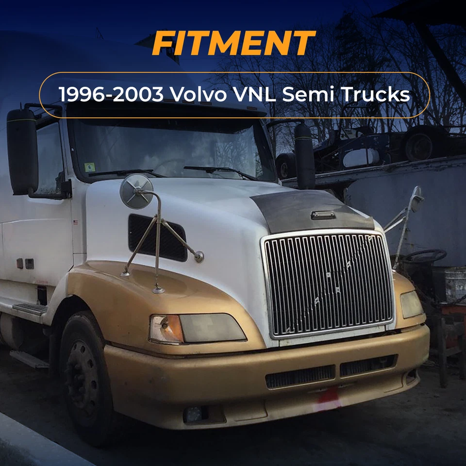 Volvo Black Air Intake 1996 - 2003 VNL VN Sealed Side Grille Outer Trim Grill Foto 2 de 4