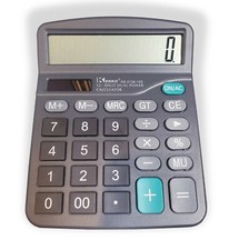 12 Digit Solar or Battery Dual Power Desktop Calculator Large Display For Office
