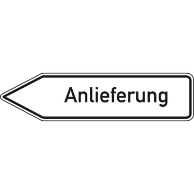 Schild I Hinweisschild Warenannahme Alu RA0 reflektierend 600x330mm DIN