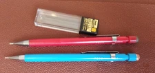 Red + Blue Scripto P200 + leads 0.5 Ultra Thin Lead Mechanical Pencil Vintage