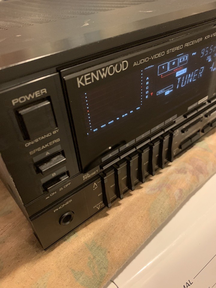 Rare Vintage Kenwood AudioVideo Stereo Receiver KRV126R Turns On Unit